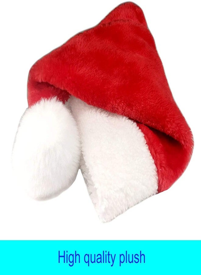 Falecha Light up Santa Hat LED Christmas Hat, Blinking Color-Changing LED Lights Thickened Luxury Short Plush Christmas Gift Cap for Men and Women - Image 3