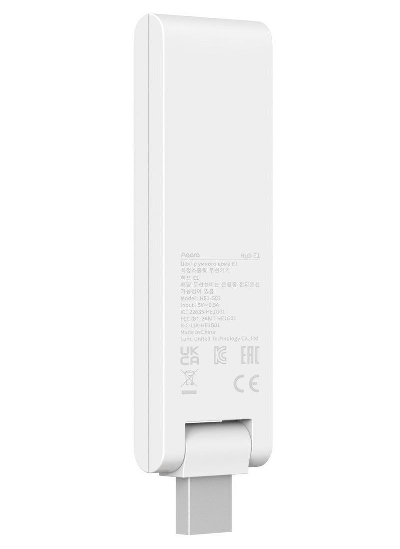 أكارا Aqara Smart Hub E1 لأتمتة المنزل، بروتوكول Zigbee 3.0، توافق شامل، مرونة وسهولة الحمل، وظيفة تكرار الواي فاي، أبيض  - Image 3