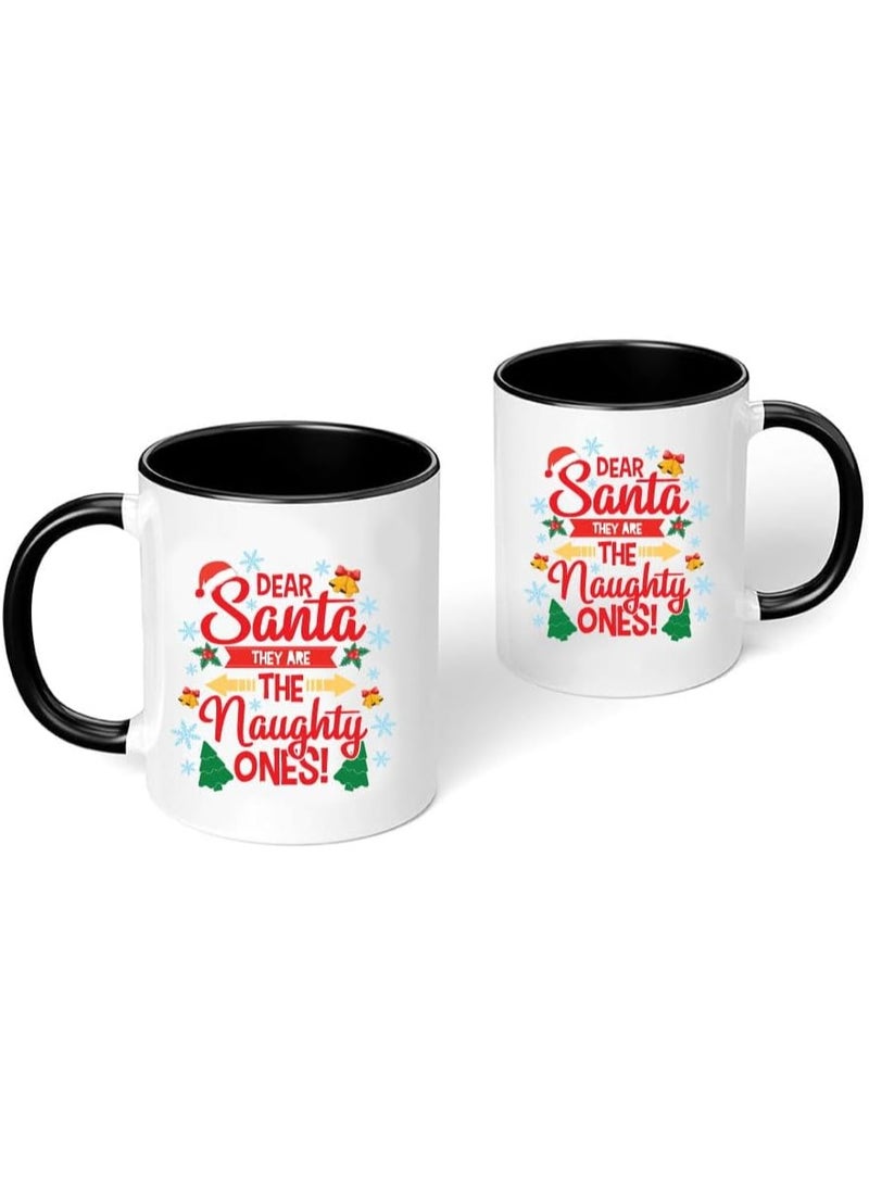 برينت شوب فور مي كوب سيراميك أسود ثنائي اللون لعيد الميلاد - أفكار هدايا عيد ميلاد سعيد - هدية لعيد الميلاد - كوب سيراميك لعيد الميلاد - Image 3