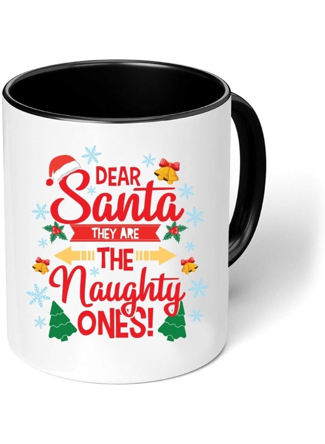 برينت شوب فور مي كوب سيراميك أسود ثنائي اللون لعيد الميلاد - أفكار هدايا عيد ميلاد سعيد - هدية لعيد الميلاد - كوب سيراميك لعيد الميلاد - Image 1