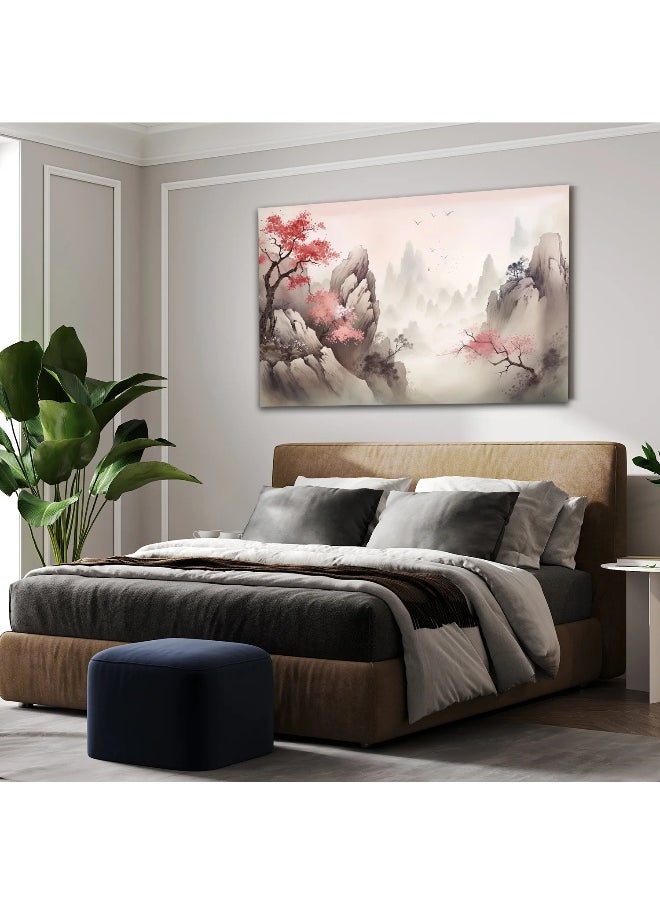 Walliv Sakura Serene /Serene Symphony Artwork Wall Art Canvas Painting 175x100 cm.  - Image 3