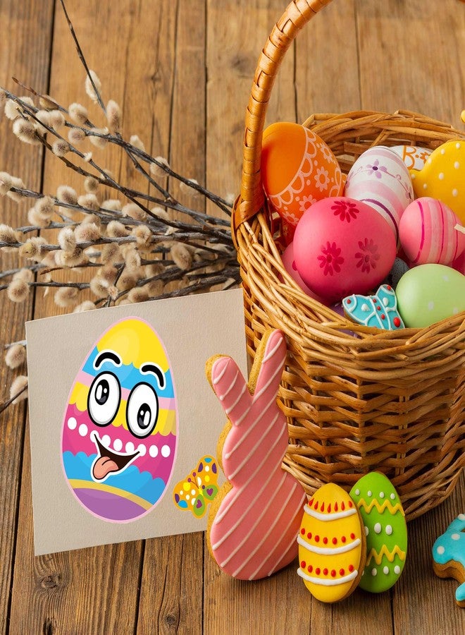 BBPOOL 24 Sheets Easter Stickers Make a Face Stickers for Kids DIY Easter Egg Bunny Sticker Sheet for Boys Girls Children Easter Party Supplies Exchange Gifts - Image 4