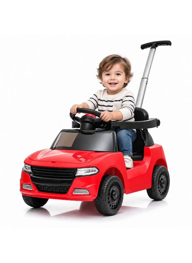 Dodge Charger Police Ride-On Push Car for Kids | Ride-On Car with Parent Push Handle, Safety Guard and Safety Belt | Red - Image 1