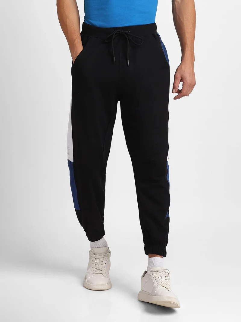 NOBERO NOBERO Men's Black Joggers for Casual Wear