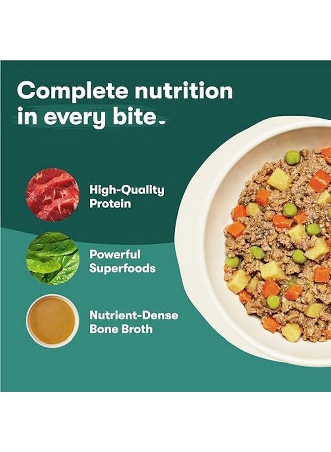 جينكس طعام الكلاب الرطب جينكس بيف، ممزوج بطعام الكلاب الجاف، مصنوع من لحم البقر والدجاج الحقيقيين، مرق العظام والأرز البني، بدون حشو، للجراء، البالغين، كبار السن، 9 أونصة، عبوة من 6 قطع - Image 3