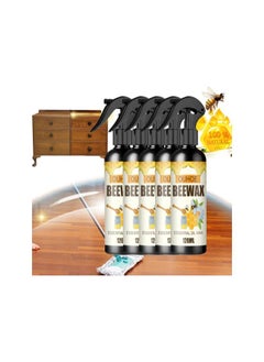 Furniture Polish Beeswax Spray - Natural Micro-Molecularized Beeswax Spray, Wood Cleaner and Polish for Floor Table Chair Cabinet Home Furniture to Shine and Protect (5PCS)