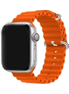 For Apple watch watch Series ultra/8/7/SE/6/5/4/3/2/1 49mm 45mm 44mm 42mm Soft Silicone Loop Strap Orange