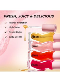 Gisou Gisou Lip Oil Golden Shimmer – Infused with Mirsalehi Honey & Hyaluronic Acid – Hydrating & Plumping Treatment  - Image 3
