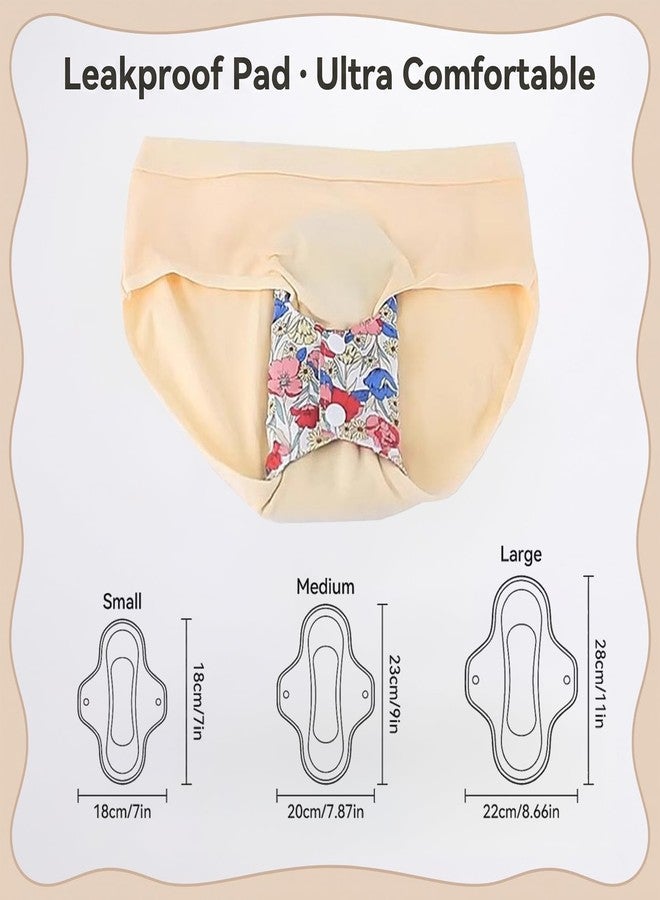 ZOQUI Reusable Incontinence Pads for Women, Leak-Proof, Waterproof, Washable, Breathable, Pure Cotton & Bladder Leak Protection (Yellow/11 in) - Image 3