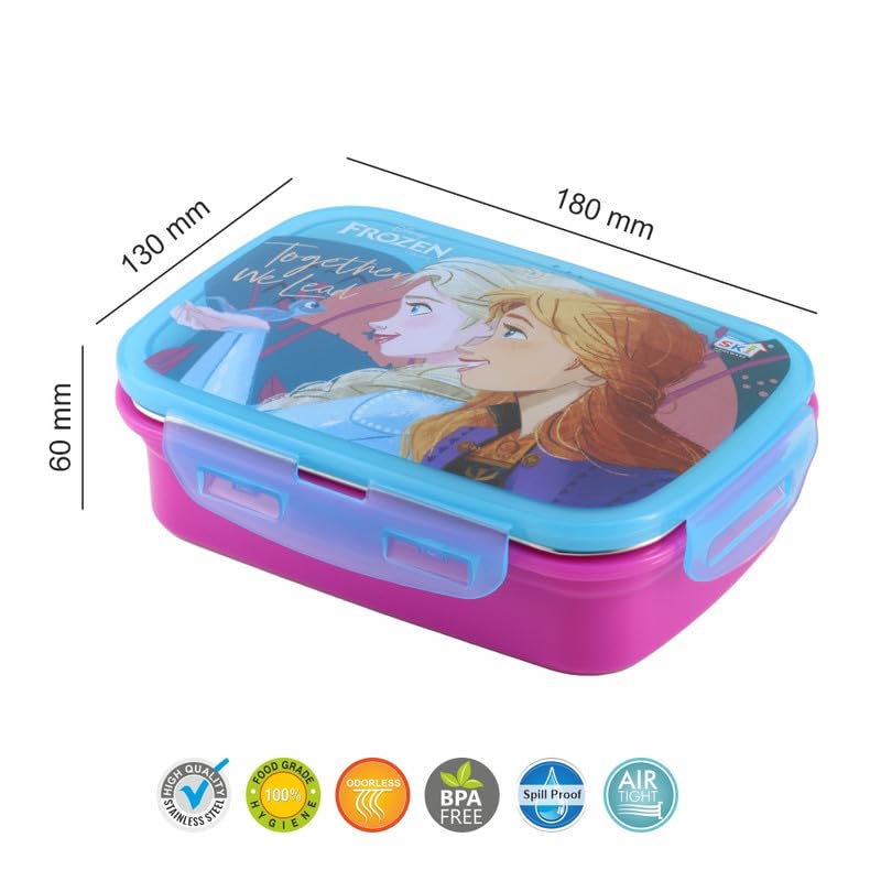 SKi Homeware SKI Snap Lock Lunch Box with Steel Removable Container Frozen - Image 2