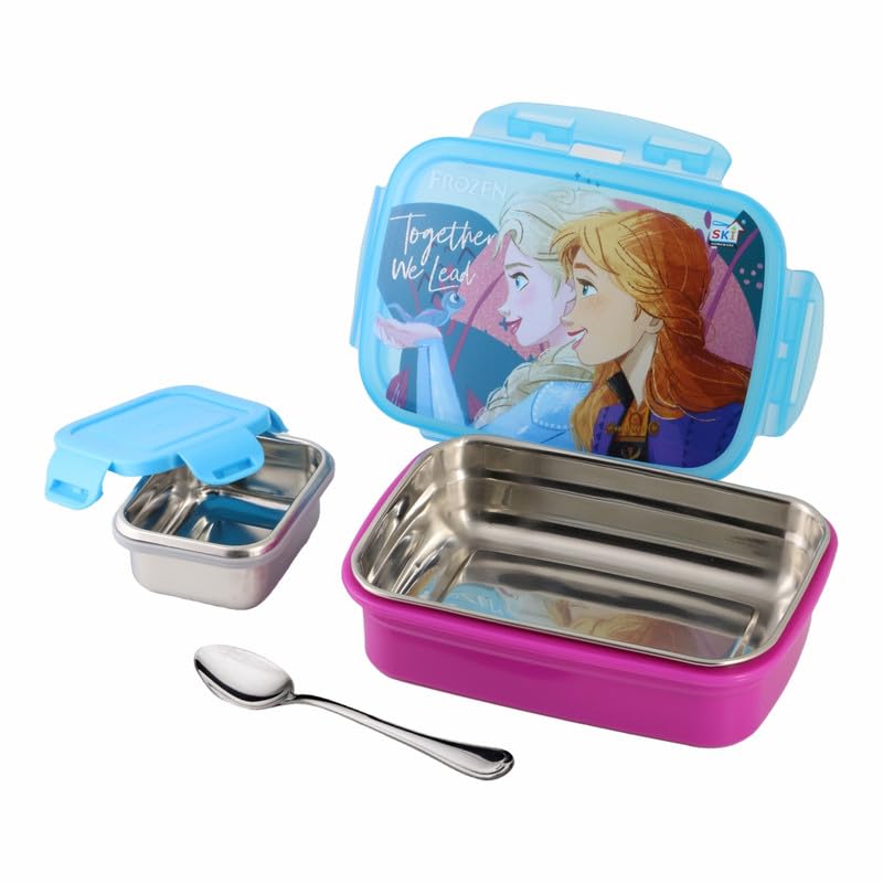 SKi Homeware SKI Snap Lock Lunch Box with Steel Removable Container Frozen - Image 3