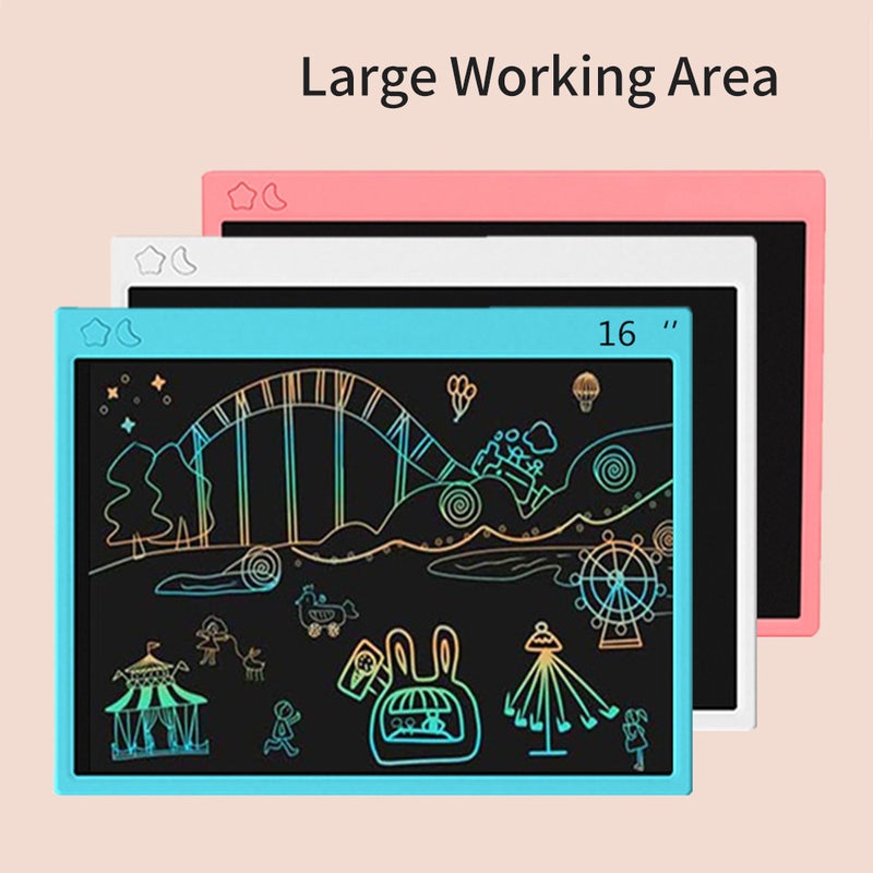 16 Inch LCD Writing Tablet Electronic Digital Drawing Board Rechargeable Writing Pad Single Color Screen One-Click Erase with Lock Button Gift for Children Adults Home Office School - Image 4