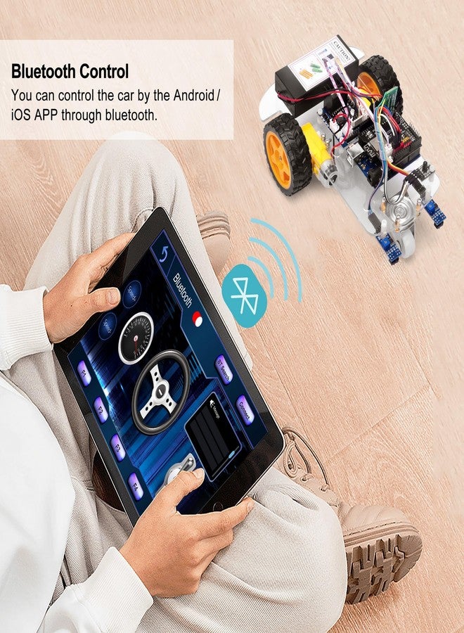 OSOYOO 2WD Robot Car Starter Kit for Arduino, Intelligent and Educational Kit for Adults, Remote Controlled App Educational Motorized Robotics for Building Programming Learning How to Code - Image 5