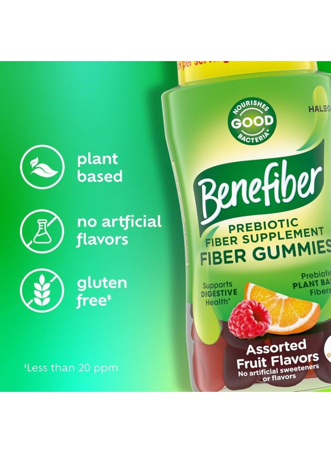 Benefiber Prebiotic Fiber Supplement Gummies for Digestive Health, Assorted Fruit Flavor - 81 Count  - Image 5