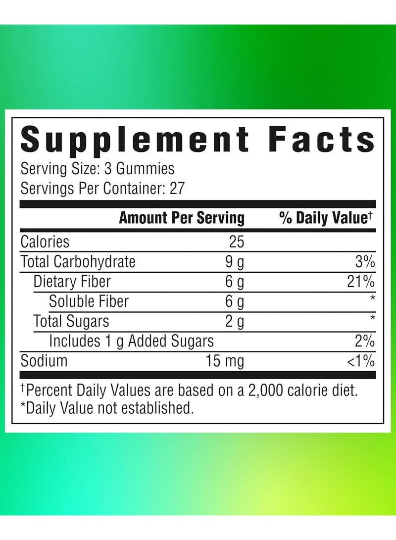 Benefiber Prebiotic Fiber Supplement Gummies for Digestive Health, Assorted Fruit Flavor - 81 Gummies - Image 2