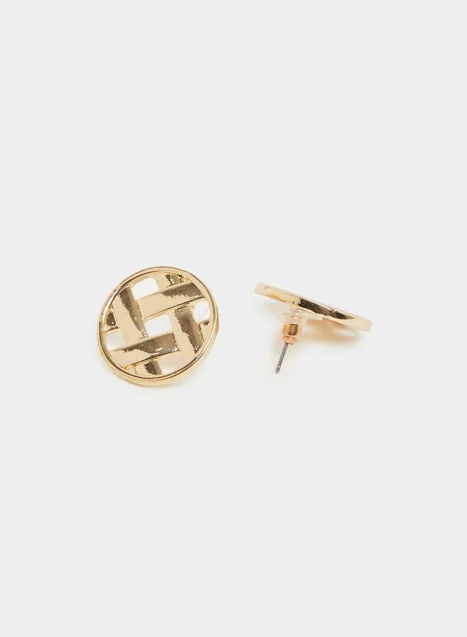 Styli  Pack of 3 - Gold Stud Earrings for Women | Best Price UAE