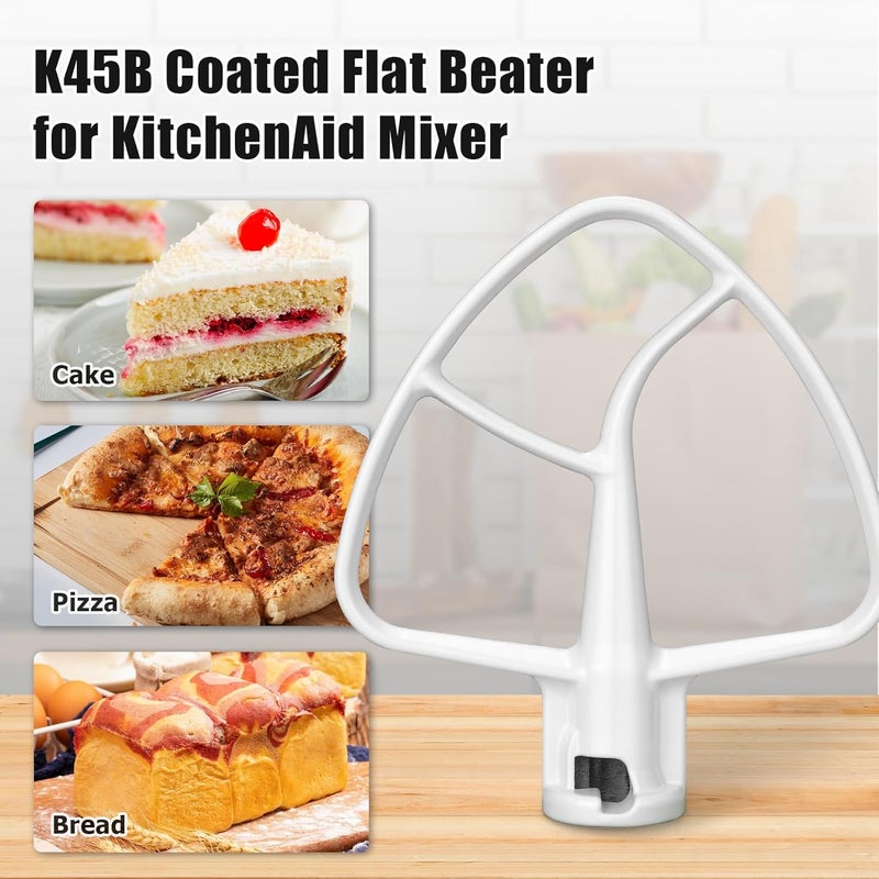 Ancable K45B Coated Flat Beater for KitchenAid 4.5-5 Qt Mixer Paddle Attachment Flat Beater Fits Stand Mixer Bowls For KitchenAid 4.5-5 Quart Bowls, Kitchenaid Paddle Attachment - Image 2