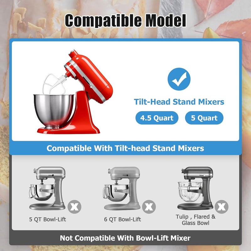 Ancable K45B Coated Flat Beater for KitchenAid 4.5-5 Qt Mixer Paddle Attachment Flat Beater Fits Stand Mixer Bowls For KitchenAid 4.5-5 Quart Bowls, Kitchenaid Paddle Attachment - Image 5