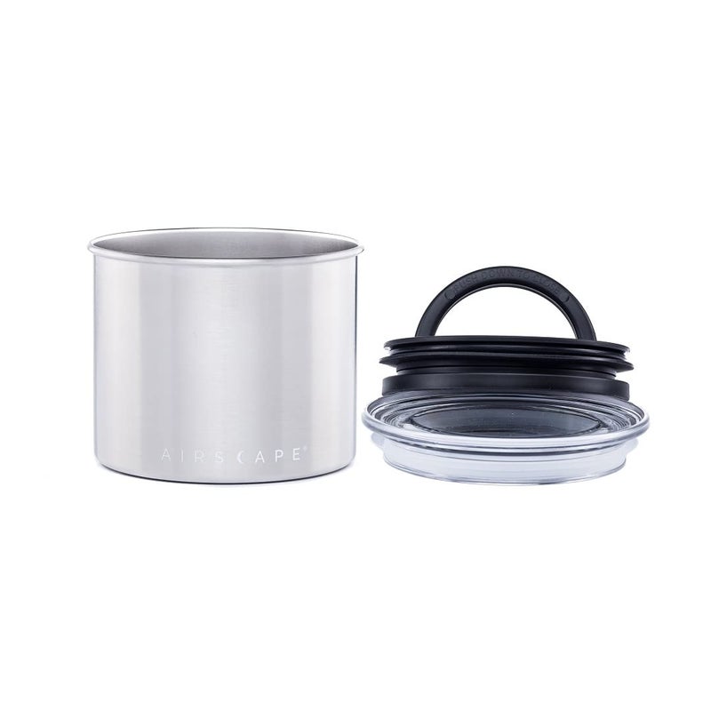 Planetary Design AirScape Planetary Design Stainless Steel Coffee Canister | Food Storage Container | US Patented Airtight Lid | Push Out Excess Air Preserve Food Freshness (Small, Brushed Steel) - Image 4