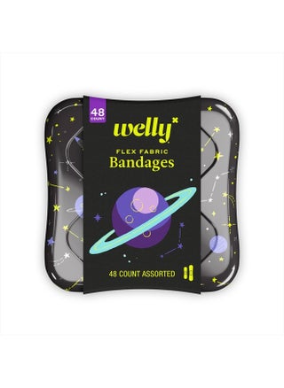 Bandages | Adhesive Flexible Fabric Bravery Badges | Assorted Shapes for Minor Cuts, Scrapes, and Wounds | Colorful and Fun First Aid Tin | Space Patterns - 48 Count - pzsku/Z592BCA49756D3BFB5416Z/45/_/1715497178/d5cec3d9-3d56-406c-966b-91a46e4ad3e0