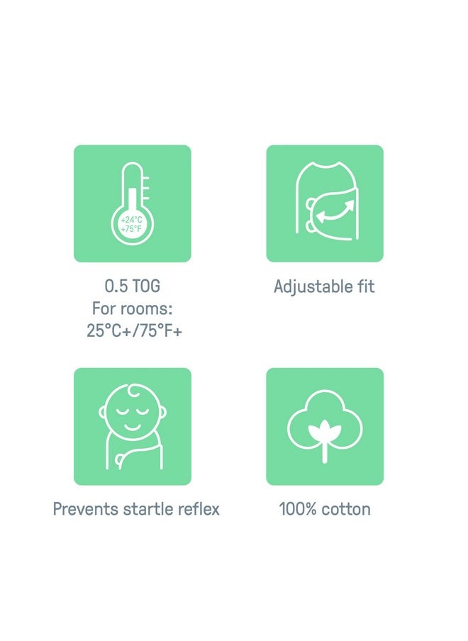 SwaddleMe - Ingenuity SwaddleMe Original Swaddle, 0-3 Months, 2-Pack - Peekaboo Sloth - Image 1