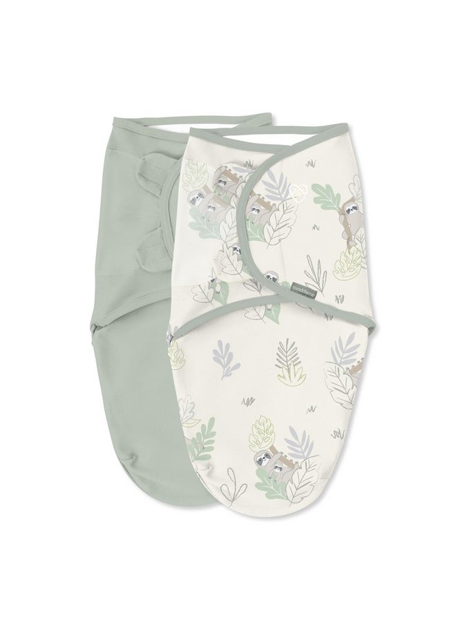 SwaddleMe - Ingenuity SwaddleMe Original Swaddle, 0-3 Months, 2-Pack - Peekaboo Sloth - Image 1