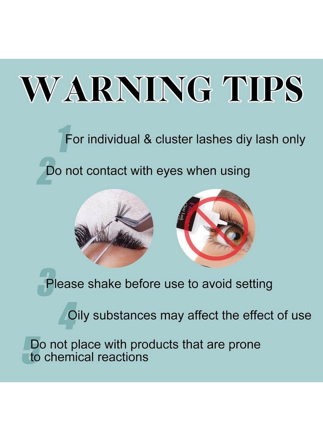 FADLASH Cluster Lash Glue Individual Lash Glue 3-5S For Beginners 7-15 Days Long Lasting Clear Eyelash Glue Diy Eyelash Extension Glue Waterproof Lash Extension Glue For Self Application 5Ml - Image 4