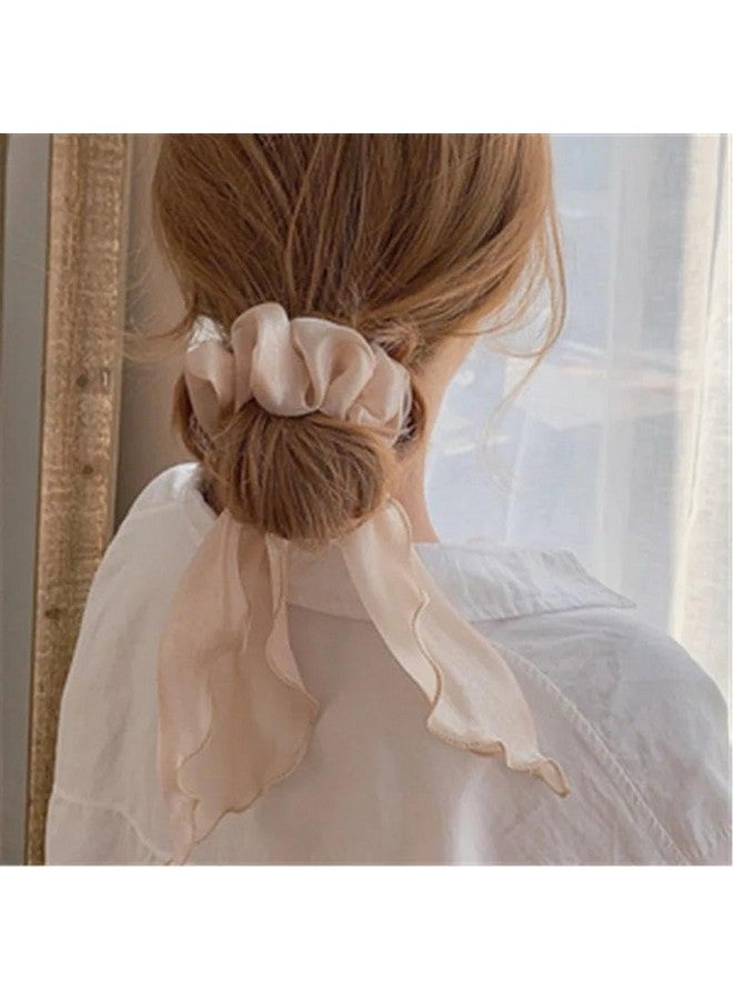 Radhya Accessories Satin Scrunchies For Women | Minimises Hair Loss & Breakage | Reduces Hair Damage & Split Ends | Frizz-Free & Crease-Free Hair | Anti-Hair Breakage & Hair Ties| Scrunchie for Girls Pack of 2 - Image 4