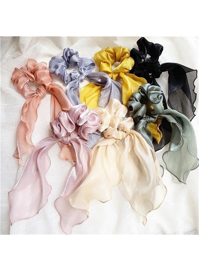 Radhya Accessories Satin Scrunchies For Women | Minimises Hair Loss & Breakage | Reduces Hair Damage & Split Ends | Frizz-Free & Crease-Free Hair | Anti-Hair Breakage & Hair Ties| Scrunchie for Girls Pack of 2 - Image 2