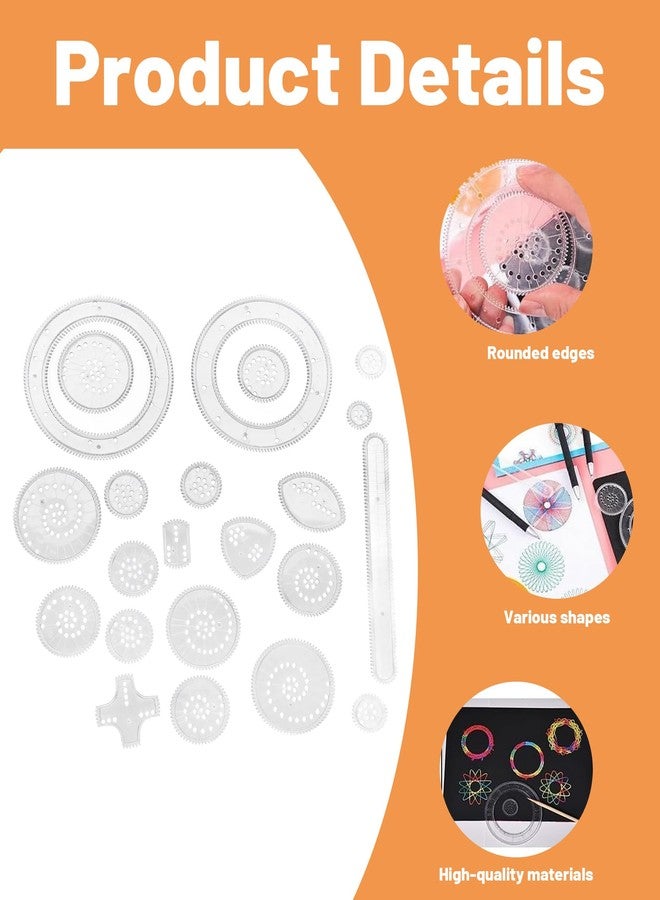 مجموعة أدوات الرسم السحرية المكونة من 28 قطعة، مجموعة سبيروغراف للأطفال، أدوات فنية إبداعية للأطفال، ألعاب تعليمية في مجالات العلوم والتكنولوجيا والهندسة والرياضيات، مسطرة هندسية للتعلم والمرح، هدية مثالية للأطفال من سن 5 إلى 12 عامًا - Image 2