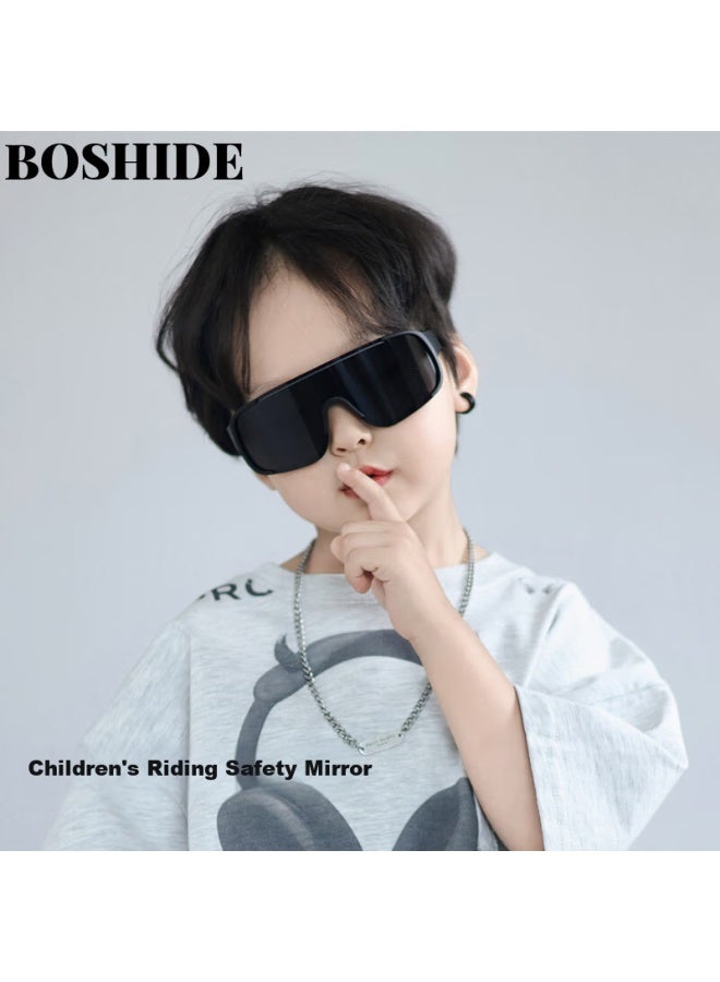 Boshide Children'S Cycling Sunglasses Mountain Climbing Eye Protection Outdoor Sports Windproof Black Frame Grey Lens (Children'S Style) - Image 1