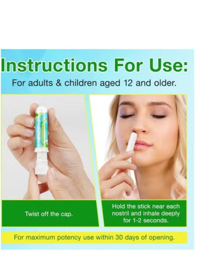 Elaimei 4 Pack Nasal Stick,Nasal Inhaler Stick,Nose Inhaler Stick,Nasal Stick Boost Energy Set,Nasal Stick Inhaler,Sinus & Congestion Relief, Daily Relaxation, Stress Relief, Pure Natural Ingredients  - Image 5