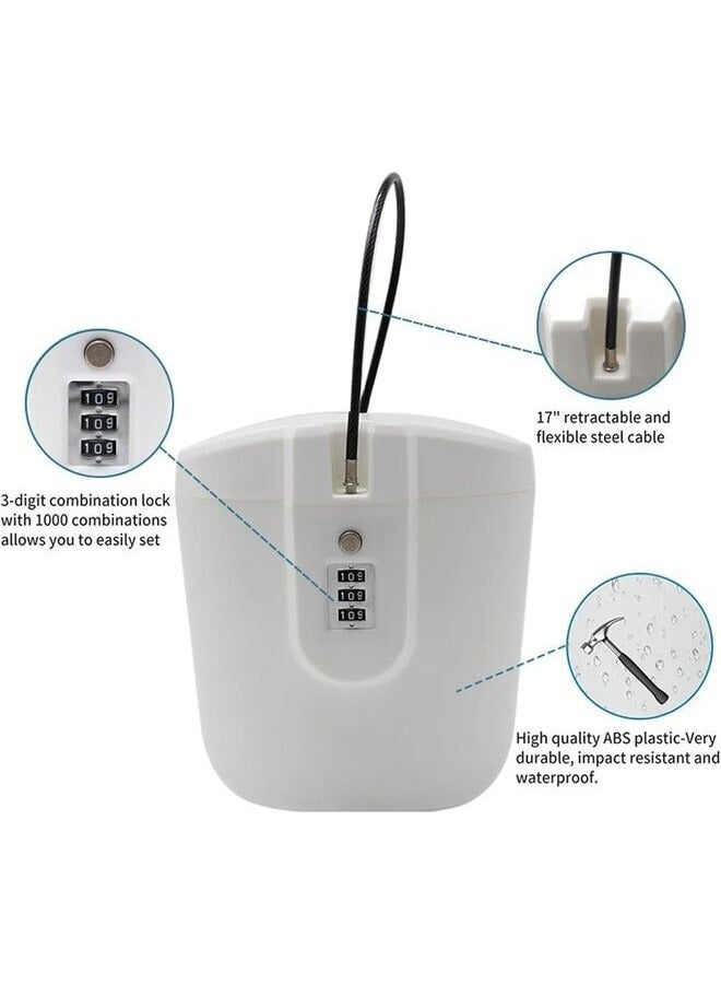 Portable Safe Bucket with Combination Lock, 2L Volume, ABS Material - Image 3