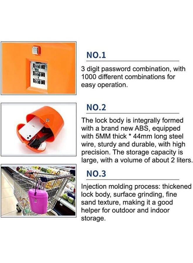 Portable Safe Bucket with Combination Lock, 2L Volume, ABS Material - Image 4