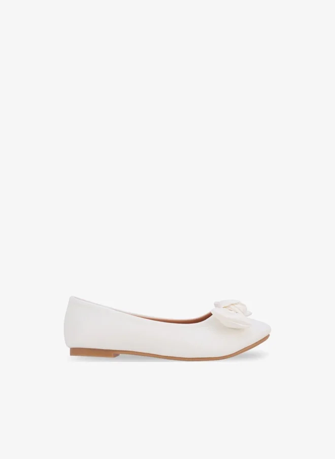 Flora Bella By Shoexpress Flora Bella Girls Bow Accent Ballerina Shoes