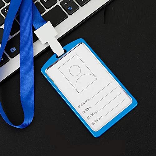 WHNOATOC Stylish Blue Steel id Card Holder Pack 1 for Women, Men & Students - Image 4