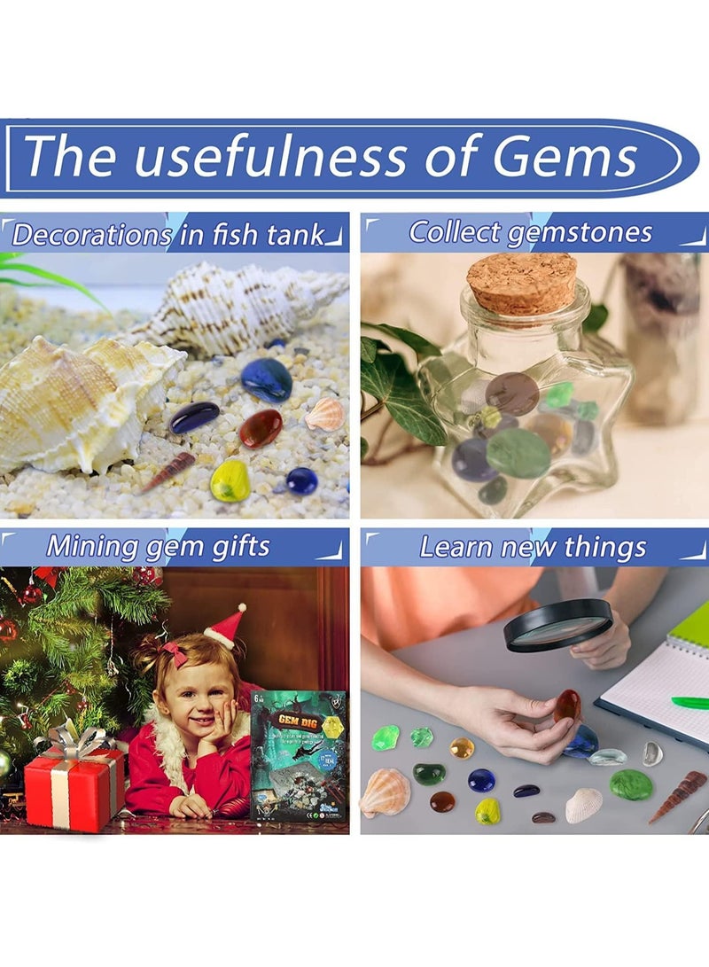 Gems Dig 17 Gemstones Science STEM Educational Learning Kit Kids History Paleontology Archaelogy - Image 5