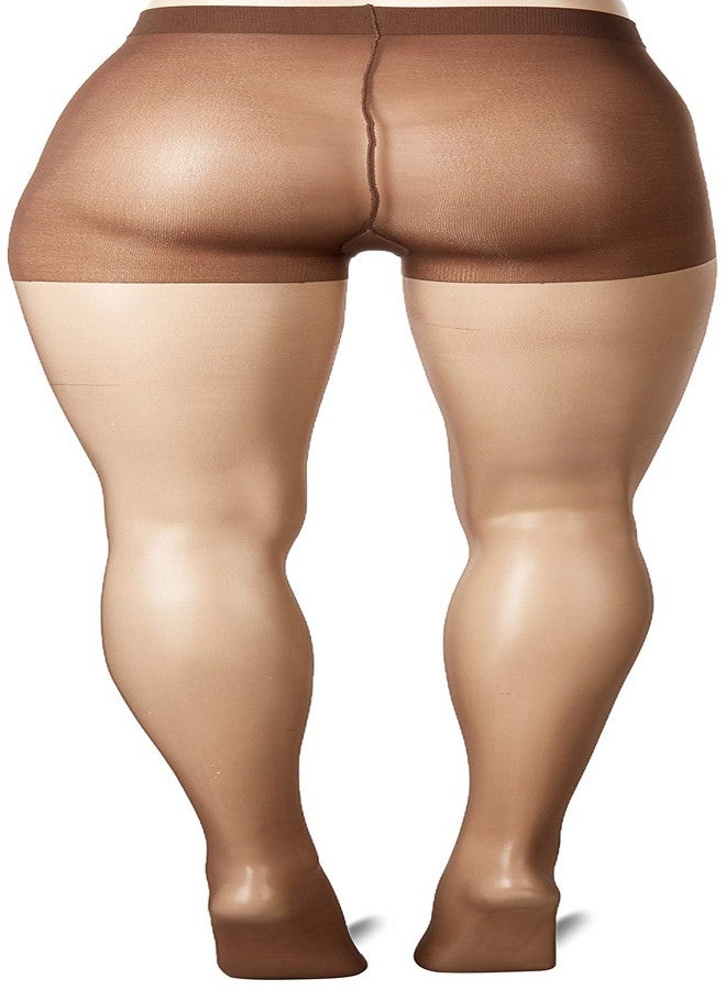 لا معنى جوارب نسائية شفافة للغاية بلون الكاكاو، من ماركة نو نونسنس، بتصميم نيودز، مع جزء علوي للتحكم. - Image 4