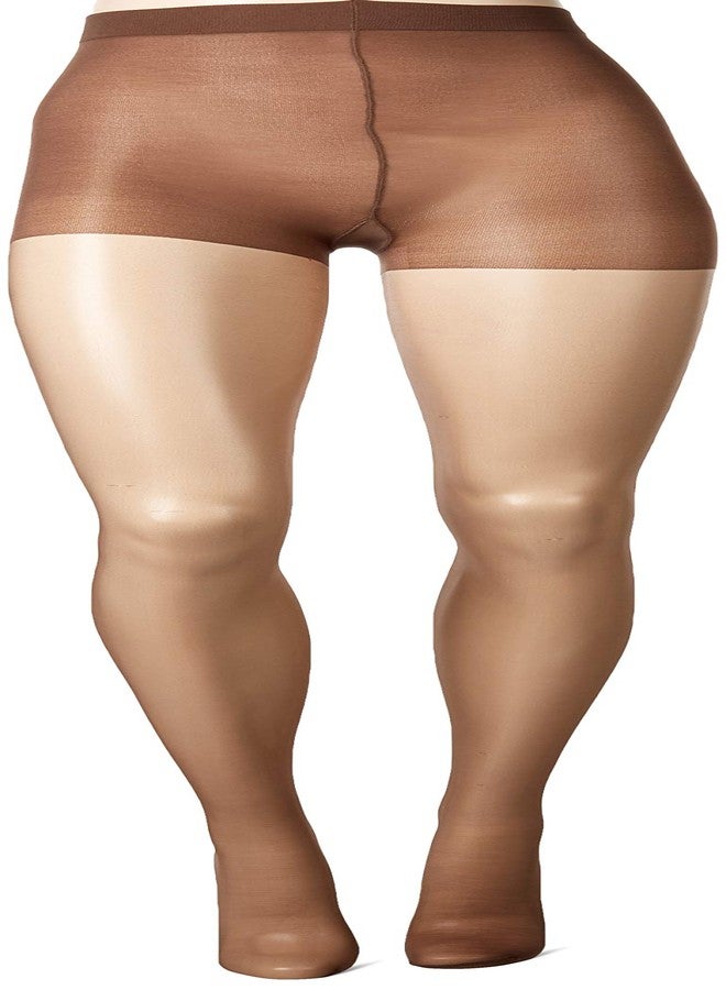 لا معنى جوارب نسائية شفافة للغاية بلون الكاكاو، من ماركة نو نونسنس، بتصميم نيودز، مع جزء علوي للتحكم. - Image 3