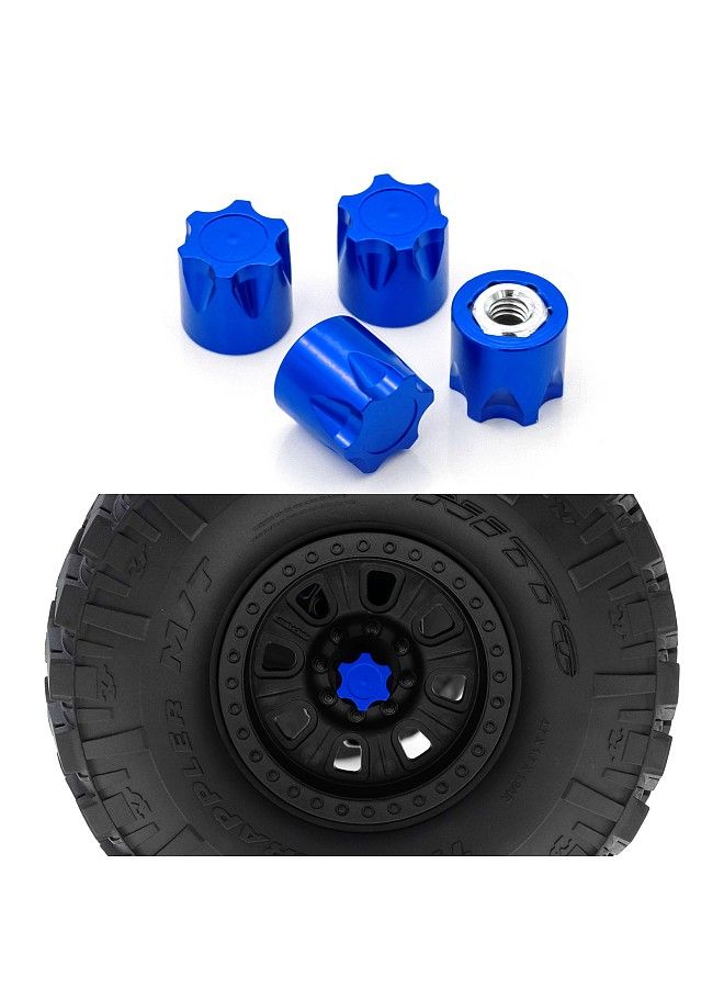 4PCS Aluminium Wheel Rim Center Cap M4 Nut Replacement for TRAX4 TRAX6 SCX10 90046 Redcat Gen8 Tamiya MST CFX VS4-10 1/10 Remote Control Crawler  - Image 3