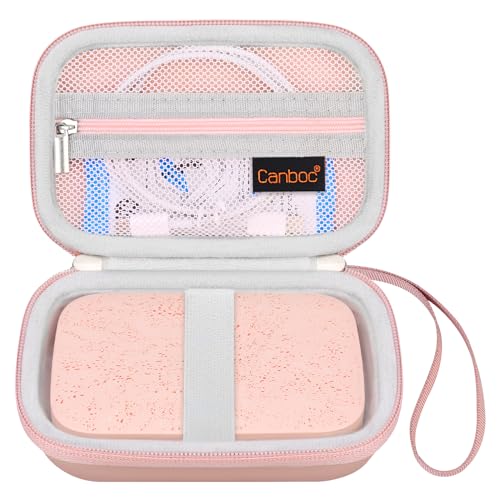 Canboc Carrying Case for HP Sprocket 2x3 Instant Smartphone Printer, Wireless Mobile Photo Printer, Zipper Mesh Bag fits Photo Paper Cable, Rose Gold - Image 1