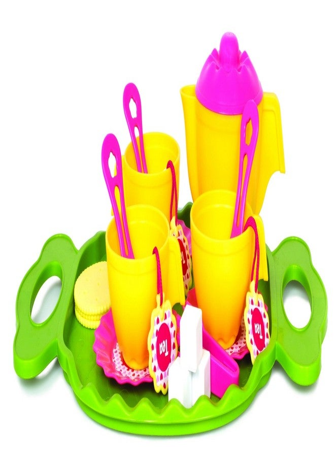 Giggles - Colourful Pretend and Role Play Tea Party Preschool Toys Set of 22 Pieces for Language and Social Skills (3 Years & Above, Multicolour) - Image 3