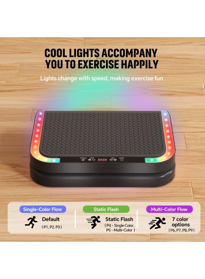 MUMO Vibration Plate Machine for Lymphatic Flow & Muscle Recovery, Vibration Fitness Platform with Bluetooth & LED Modes, 440 Lb Capacity & 200 Levels for Home Use - Image 2