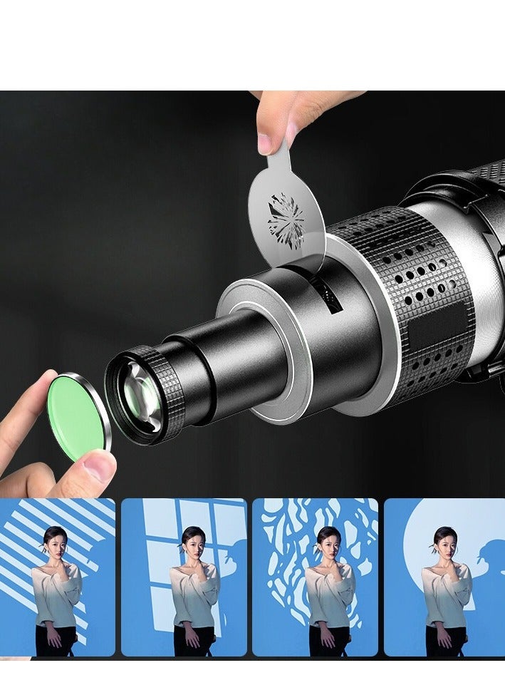 Flash Snoot Conical Lens, Video Artist Modelling Shape Photo Studio Light Kit, with Optical Spotlight Lens 35 Gobos - Image 1