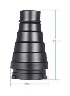 Generic 7-Piece Metal Conical Snoot With Honeycomb Grid Kit Black/Red/Yellow  - Image 5