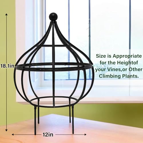 GOOOXIM 29-Inch Garden Trellis Obelisk - Durable Metal Support for Indoor & Outdoor Climbing Plants, Perfect for Vertical Gardening & Potted Plants, Stylish Design for Home and Garden - Image 3