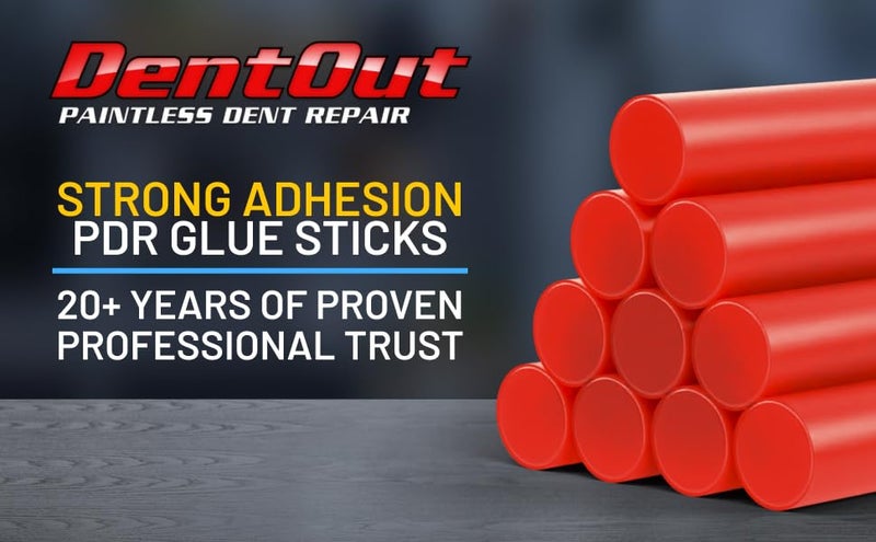 DentOut Monstrous Red Glue Sticks - 10 Pack for Paintless Dent Repair - Image 2