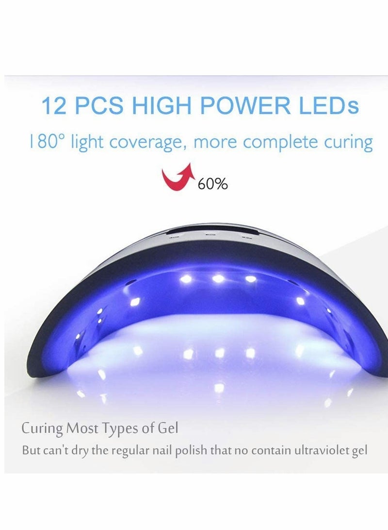 SYOSI UV LED Nail Lamp, Professional UV Light for Nails 36W with 3 Timers UV Lamp for Professional Gel UV Light for Nails Home Salon Nail Art Tools with Auto Sensor, LCD Display - Image 2