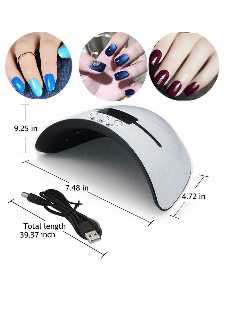 SYOSI UV LED Nail Lamp, Professional UV Light for Nails 36W with 3 Timers UV Lamp for Professional Gel UV Light for Nails Home Salon Nail Art Tools with Auto Sensor, LCD Display - Image 3