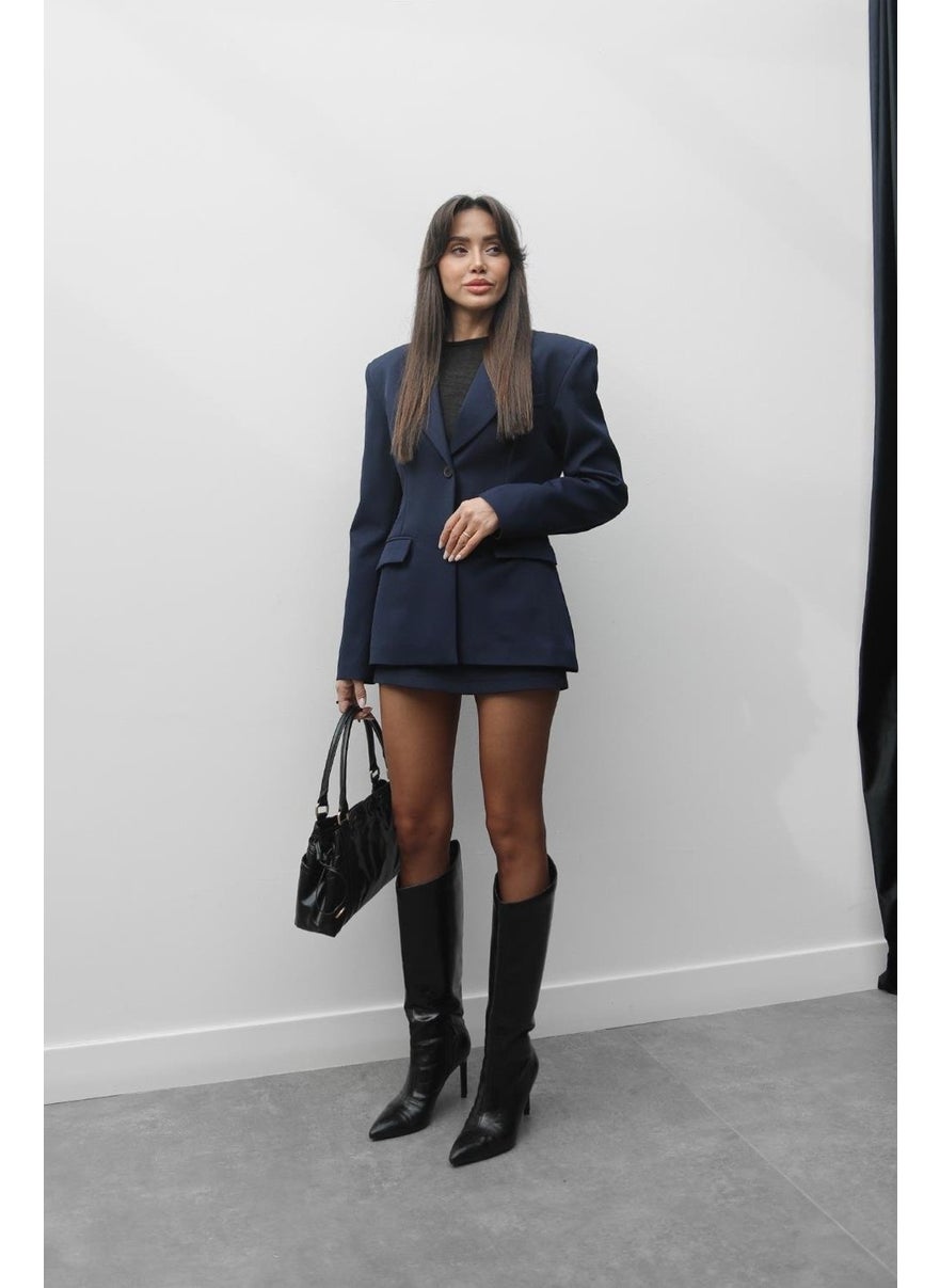 Havoş Navy Blue Vienna Jacket Skirt Set  - Image 2